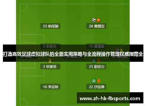 打造高效足球虚拟球队的全面实用策略与全流程操作管理权威指南全